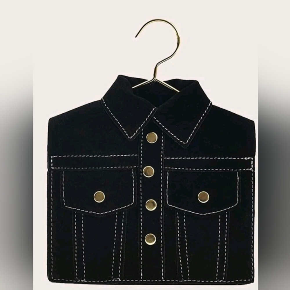 Stylish Black Suede Jacket Purse